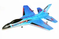 Радиоуправляемый самолет истребитель Keerpu FOAM A682 с пультом управления, Самолетик планер SU35 на радиоуправлении A-682 из пеноматериала Синий
