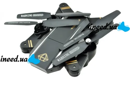 Квадрокоптер складной профессиональный D5HW DRONE s9 Phantom Pro с WIFI камерой, Дрон с подсветкой на аккумуляторе Коптер на радиоуправлении 4 DRC V4