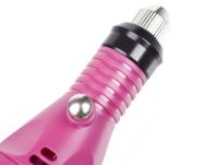 Bucos Nail Drill ZS-100 Handheld Polisher (20,000 rpm) for Professional Manicures and Pedicures—6-in-1 Polishing Handpiece, + Bit Set—Pink