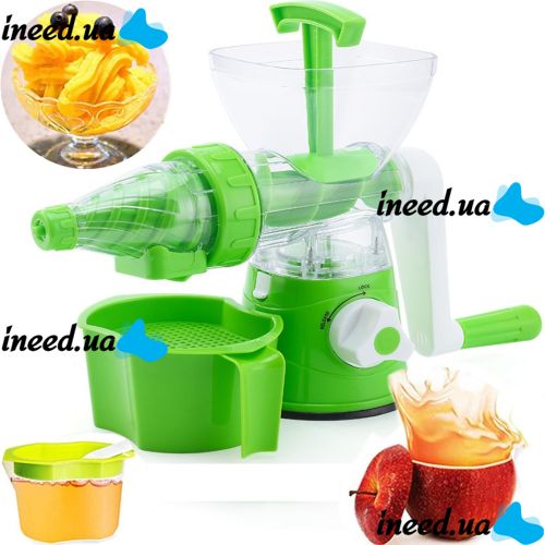 Ручная портативная соковыжималка Multi-Function Juicing Machine RF-707 для фруктов и овощей с зажимом, Шнековая многофункциональная