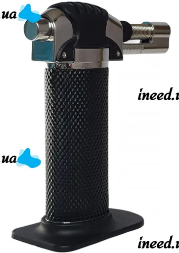 Газовая турбо зажигалка горелка Antai 0595 с пьезоподжигом и подставкой, Турбогорелка паяльник Atomic с регулировкой огня до 1300°C для барбекю
