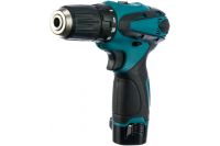 Makita DF330DWE rechargeable screwdriver 12V 2AH Li-Ion + spare battery in a case and a set of tools