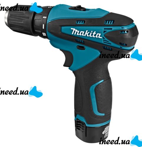 Makita DF330DWE rechargeable screwdriver 12V 2AH Li-Ion + spare battery in a case and a set of tools