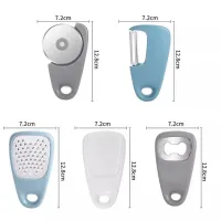 Брелок-органайзер Kitchenware из кухонных принадлежностей 5 предметов, Набор для кухни Терка, открывашка, нож, овощечистка на брелке для кемпинга