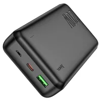 Внешний аккумулятор с быстрой зарядкой Power Bank Hoco J87A 20000mAh PD20W+QC3.0(22.5W), Портативная батарея повербанк Хоко с выходом Type-C Черный