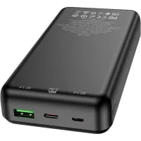 Внешний аккумулятор с быстрой зарядкой Power Bank Hoco J87A 20000mAh PD20W+QC3.0(22.5W), Портативная батарея повербанк Хоко с выходом Type-C Черный