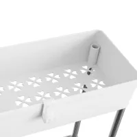 Підлогова вузька Полиця органайзер Bathroom Rack XYX-2020 на 4 яруси для кухні та ванної на коліщатках 40x22, 5x90 см, етажерка MAG-740 4 рівня Біла