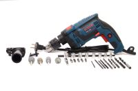 Ударная дрель Bosch GSB 13 RE Professional 600W в кейсе с набором инструментов