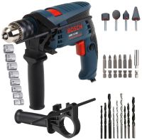 Ударная дрель Bosch GSB 13 RE Professional 600W в кейсе с набором инструментов