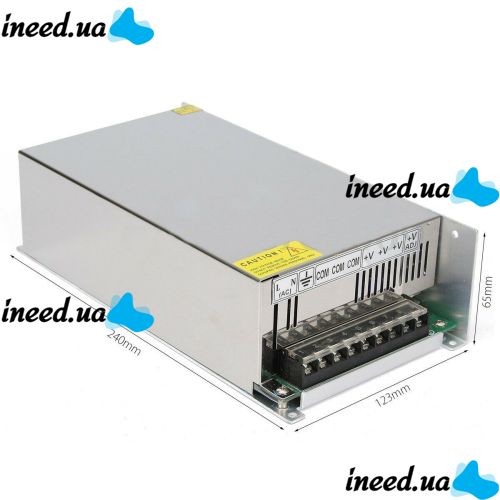 Универсальный блок питания адаптер 12V 50A 600W Brille S-600-12 Metall для SMD светодиодных лент мониторов