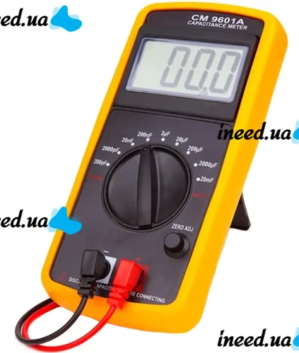 Universal Digital Multimeter Digital CM 9601A, High-precision Tester Capacitance and Capacitor Meter DT-9601A with Tilt Display and Support