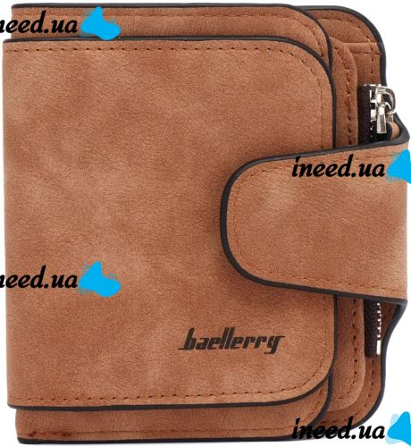 Женский замшевый кошелек Baellerry Forever Mini N 2346 Brown женское мини портмоне на 10 отделений для купюр и мелочи 10.5Х11.5 см Коричневый