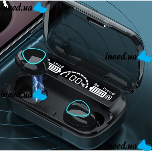 Wireless Bluetooth Headphones Newest M10 with LED Display and Charge Indicator Black Black Touch Screen TWS M10 c powerbank Earbuds