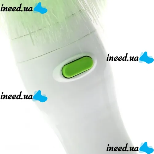 Вращающаяся электрощетка Go Duster для удаления пыли 3 насадки Щетка метелка для профессиональной уборки на батарейках с насадками Гоу Дастер Зеленая