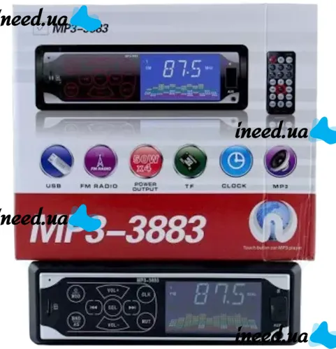 Автомобильная магнитола ISO Pioneer MP3-3883 автомагнитола с сенсорными кнопками