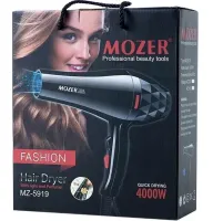 Профессиональный фен Mozer MZ-5919 4000W для сушки и укладки волос, Электрический фен Мозер с холодным обдувом и концентратором 2 скорости 2 режима