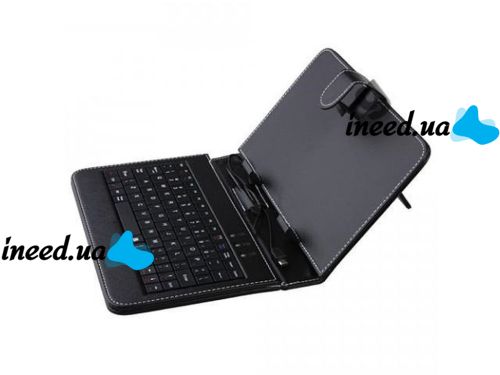 Чехол клавиатура для ПК планшета 7 Rus Black Mini и Micro Usb, чехол для планшета ПК "7"