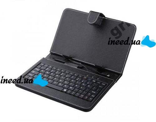 Чехол клавиатура для ПК планшета 7 Rus Black Mini и Micro Usb, чехол для планшета ПК "7"
