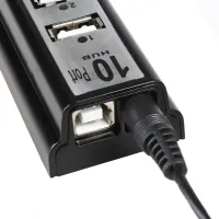 Активный USB хаб Digital YK-185 Black на 10 портов с активной зарядкой, Разветвитель с блоком питания Юсб Hub с 10 выходами для компьютера Черный