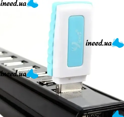 Активный USB хаб Digital YK-185 Black на 10 портов с активной зарядкой, Разветвитель с блоком питания Юсб Hub с 10 выходами для компьютера Черный