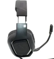 Игровые проводные наушники Cyberpunk CP-007 с подсветкой и микрофоном Геймерские полноразмерные наушники с гарнитурой для ПК и ноутбука 96491 Черные