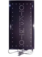 Светодиодная вертикальная LED вывеска Открыто 48x25 см Рекламная торговая табличка для кафе, Информационное Табло для внутренней рекламы от сети 4828