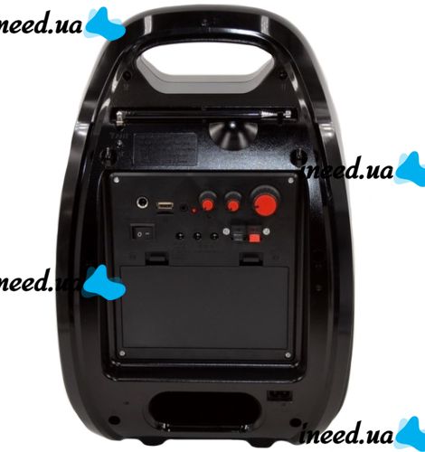 Портативная беспроводная Bluetooth колонка чемодан X-BASS Golon RX-810BT со светомузыкой и микрофоном, Акустическая блютуз система с караоке Черная