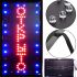 LED Vertical LED Signboard Open 48x25 cm Advertising trade plate for cafes, Information Board for internal advertising from the 4828 network