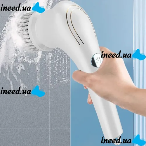 Электрическая беспроводная щетка Electric Cleaning Brush для мытья и уборки 5 в 1 Многофункциональная аккумуляторная USB щетка с насадками для чистки