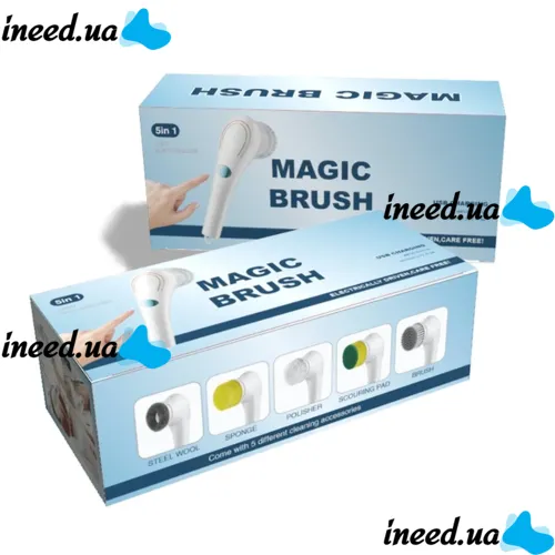 Электрическая беспроводная щетка Electric Cleaning Brush для мытья и уборки 5 в 1 Многофункциональная аккумуляторная USB щетка с насадками для чистки