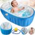 Inflatable Intime Baby Bath Tub JS033 anti-slip bath tub with cushion, drain and foot pump for babies AND1440