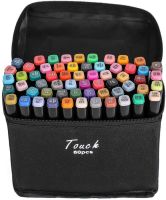 Touch Raven TR-60 Colors Professional set of double-sided sketch Markers for alcohol-based drawing, markers 60 pcs