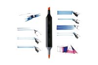 Touch Raven TR-60 Colors Professional set of double-sided sketch Markers for alcohol-based drawing, markers 60 pcs
