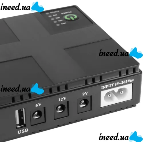 Источник бесперебойного питания ИБП UPS DC1018P для WI-Fi роутера 5V 9V 12V Power Bank 10400 mAh, бесперебойник 18W для модема коммутаторов и камер