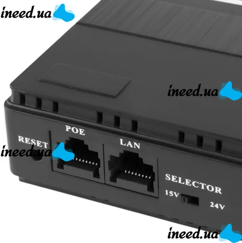 Источник бесперебойного питания ИБП UPS DC1018P для WI-Fi роутера 5V 9V 12V Power Bank 10400 mAh, бесперебойник 18W для модема коммутаторов и камер
