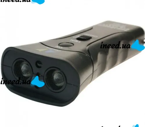 Ультразвуковой отпугиватель собак Super Ultrasonic Dog Chaser ZF-853E с фонариком и лазером с аккумулятором, защита от собак с функцией тренировки