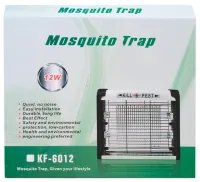 Электрическая светодиодная лампа ловушка Mosquito Trap KF-6012 12W для насекомых, Ловушка уничтожитель комаров и мух Kill Pest 12Вт от сети Белая