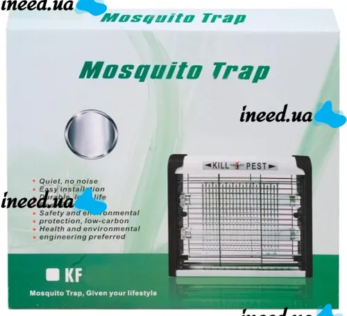 Електрична Світлодіодна лампа пастка Mosquito Trap KF-6006 6w для комах, Пастка знищувач комарів і мух Kill Pest 6Вт від мережі Біла