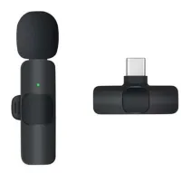 Беспроводной петличный микрофон K8 Plus с Type-C для смартфона с прищепкой на одежду, Петличка с шумоподавлением всенаправленный для блогера