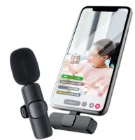 Беспроводной петличный микрофон K8 Plus с Type-C для смартфона с прищепкой на одежду, Петличка с шумоподавлением всенаправленный для блогера