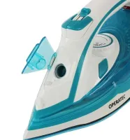 Manual steam iron Operatec OP-1003 2200W with ceramic sole steam regulator for ironing clothes OP1003 with steam from the mains 2200W Blue