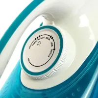 Manual steam iron Operatec OP-1003 2200W with ceramic sole steam regulator for ironing clothes OP1003 with steam from the mains 2200W Blue