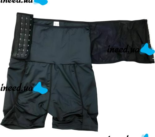 Корректирующие трусики-шорты Body Hip Pants для увеличения ягодиц с завышенной высокой талией и эффектом пуш-ап, утягивающие для бедер Черные