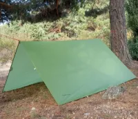 Travel Waterproof Awning MHZ NF-00008365 Green 3x3 m from rain and sun, Camping Tent with Silicone coating in a Green cover