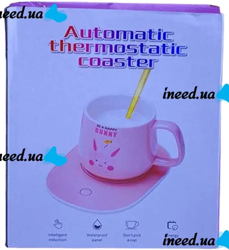 Подогреватель чашек Automatic Thermostatic coaster LSK-1502 для чая и кофе, Нагреватель подставка Lucky чашки с подогревом до 55°C от сети 220В