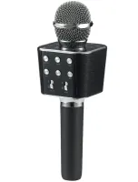 Беспроводной караоке микрофон WSTER WS-1688 Bluetooth USB AUX FM со встроенной колонкой и 5 тембрами голоса на аккумуляторе с динамиком WS1688 Черный