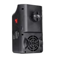 Портативный мини обогреватель с имитацией пламени Flame Heater W-012 с LCD экраном 800W в розетку, Тепловентилятор камин с пультом 800Вт Черный
