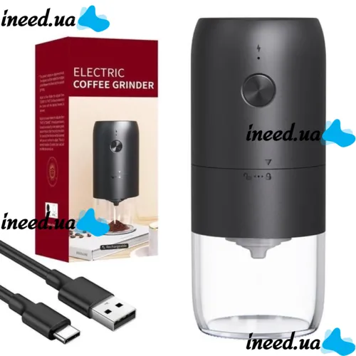 Беспроводная электрическая кофемолка Electric Coffee Grinder KMDJ-2A с регулятором помола, Аккумуляторная USB мельница для кофейных зерен MAG-640