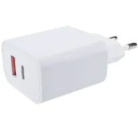 Сетевое зарядное устройство адаптер Adopter with Wire PDA USB TYPE-C на 2 порта 12W, Блок питания зарядка Fast Charge 2.4A для телефона 12Вт Белый