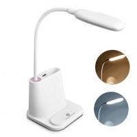 Настольная аккумуляторная LED лампа Bionic Desk Lamp DL-43, cветодиодный сенсорный светильник 3 в 1 Power Bank Умная лампа